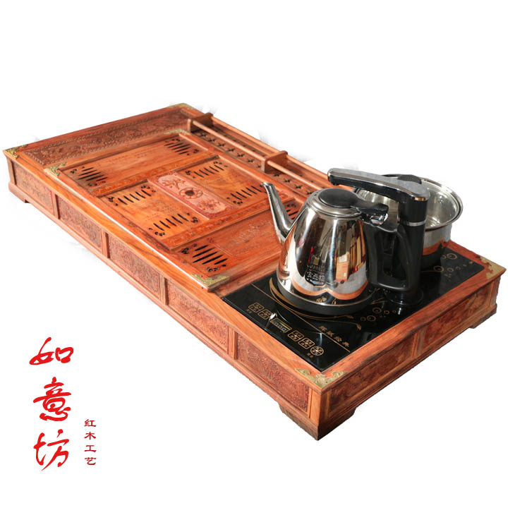 红木茶盘茶台套装带电磁炉一体大红酸枝储水式排水长方形实木茶盘在类目 餐饮具, 茶具, 茶盘中 - 来自Buy2taobao.com提供专业的淘宝代购服务
