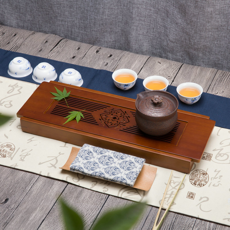 Weiyang household Storage Bamboo tea tray solid wood Impoundment Chahai Japanese Simplicity Kungfu Online Tea ceremonyin the Tableware , Tea set , Tea tray category - from Buy2taobao.com to provide professional Taobao agent buy service