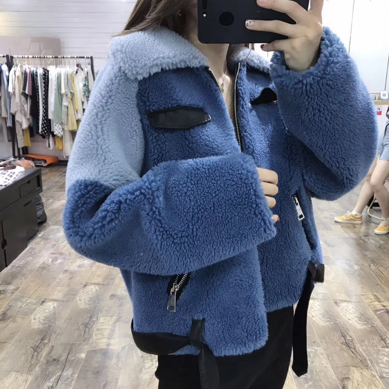 2019 winter Haining leather and fur grain Sheep velvet overcoat have cash less than that is registered in the accounts locomotive Lambswool coat Off-season Clearancein the Women's clothing/Boutique , Fur category - from Buy2taobao.com to provide professional Taobao agent buy service