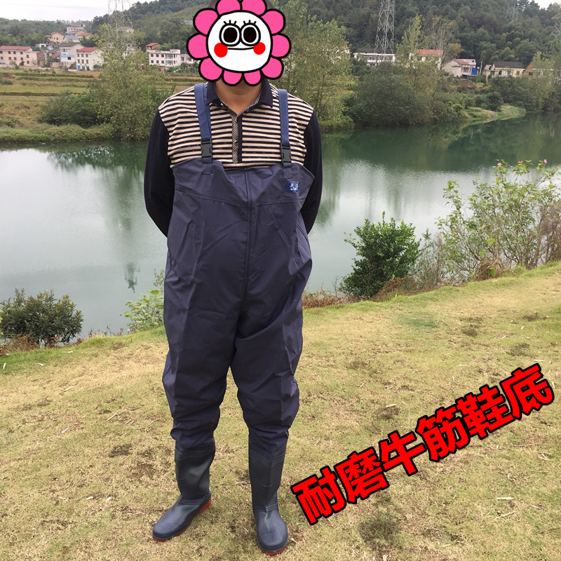 下水褲半身釣捕魚網抓連體加厚防水褲雨鞋褲包郵背帶漁服皮叉耐磨在類目 戶外/登山/野營/旅行用品, 戶外服裝, 釣魚服中 - 來自Buy2taobao.com提供專業的淘寶代購服務