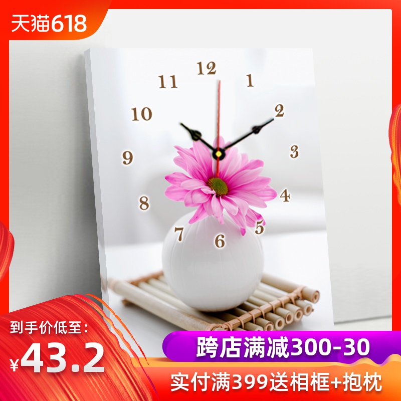 现代客厅餐厅简约装饰画卧室房间无框画挂钟表电表箱遮挡温馨壁画|ruв категории Домашний быт, декоративная живопись, без рамы картину настенные часы - от Buy2taobao.com для оказания профессиональной услуги покупки агента Taobao