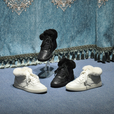 休闲鞋女韩版百搭2017新款运动鞋女跑步鞋单鞋小白鞋羊毛一体棉鞋