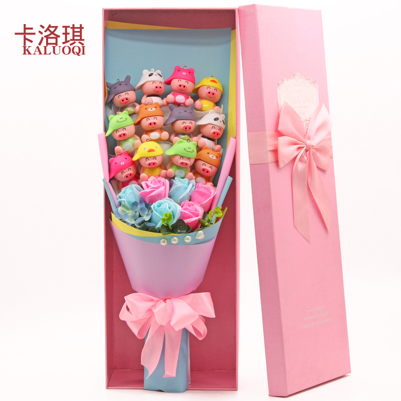 小猪公仔花束手办公仔猪变身玩偶花创意生日礼物卡通花束送女生|msdalam kategori penghantaran bunga/bunga simulasi/tumbuhan berkebun, kartun bunga/bunga coklat (baru), kartun bunga - dari Buy2taobao.com untuk memberikan perkhidmatan ejen Taobao profesional membeli