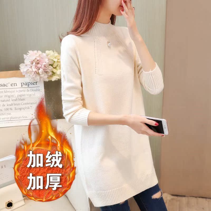 大款加厚女中年洋气老年人中长款加绒宽松针织衫妈妈大码毛衣衣服在类目 女装/女士精品, 毛衣中 - 来自Buy2taobao.com提供专业的淘宝代购服务