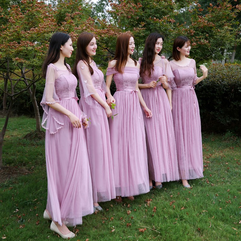 Korean version 2018 one word new pattern grey Dress Bridesmaid have more cash than can be accounted for Show thin Korean Edition Sister skirt full dressin the Women's clothing/Boutique , Wedding/Cheongsam/Formal dress , Formal dress/Evening category - from Buy2taobao.com to provide professional Taobao agent buy service