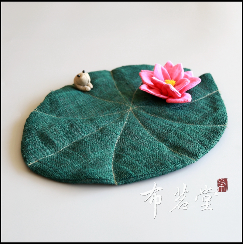 布茗堂 青蛙與荷手工織粗麻餐墊布藝荷葉荷花茶墊茶壺墊在類目 餐飲具, 茶具, 茶道/零配中 - 來自Buy2taobao.com提供專業的淘寶代購服務