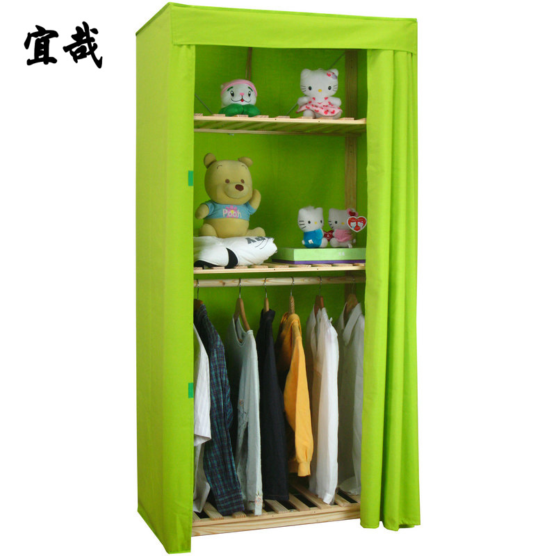 Yi Zai 175 high 87 solid wood Cloth wardrobe Closet canvas Oxford Bubu setsin the Residential furniture , Cabinet , Simple wardrobe category - from Buy2taobao.com to provide professional Taobao agent buy service