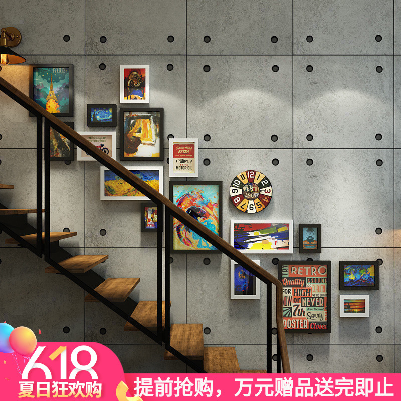 照片墙 工业风相框挂墙楼梯ins装饰墙组合复古墙面相片墙 相框墙|ruв категории Домашний быт, фото/фото стена, фото стена - от Buy2taobao.com для оказания профессиональной услуги покупки агента Taobao