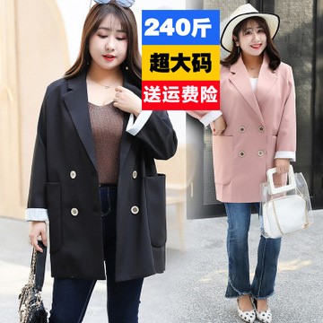 240 Large spring clothes 230 Easy black suit 220 fat mm Extra large size Show thin Cardigan coatin the Women's clothing/Boutique , Woolen jacket category - from Buy2taobao.com to provide professional Taobao agent buy service