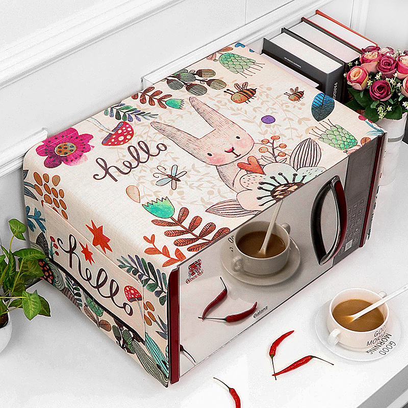Cotton and hemp head-cover or veil for the bride at a wedding Galanz Beauty Microwave hood Fabric art dustproof Cover oven waterproof Anti-oil Cartoon Gabionin the Home Fabric , Dust protection cover , Microwave hood category - from Buy2taobao.com to provide professional Taobao agent buy service