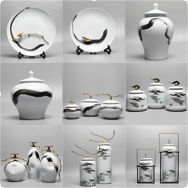 modern New Chinese style Ceramic plate Decoration a living room Hanging plate Entrance Soft decorations Home wine cabinet Office Platesin the Home accessories , Decorative items , Decorative proprietary/Hanging plate category - from Buy2taobao.com to provide professional Taobao agent buy service