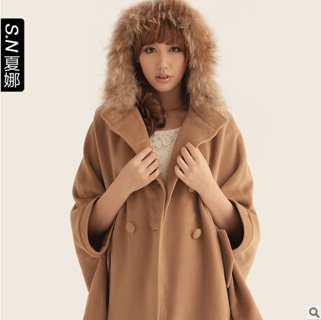 正品女<em>毛呢外套 中长款</em>韩版宽松外套 <em>女呢子</em>大