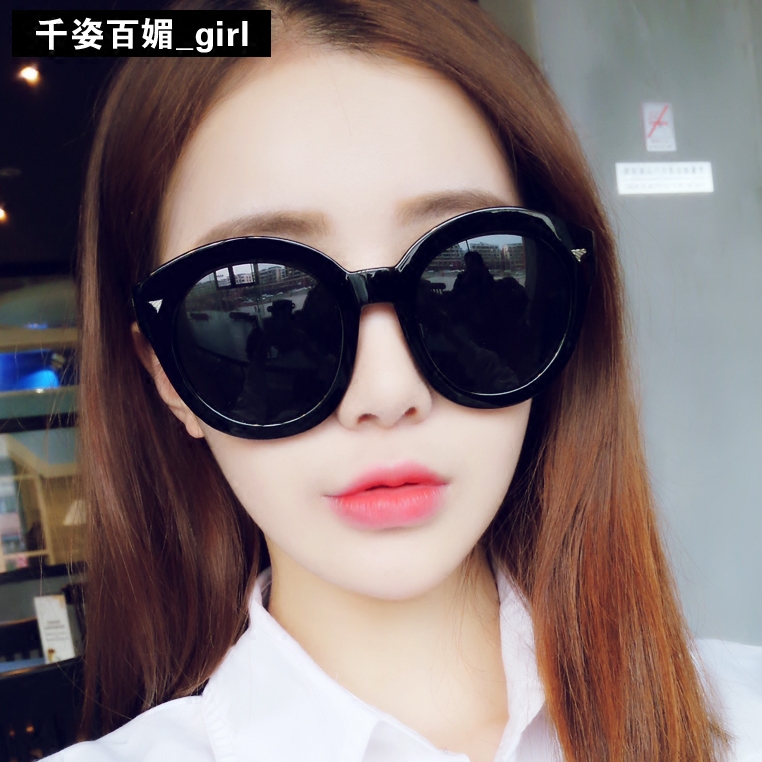 明星款潮人偏光太阳镜复古开车大框黑色太阳眼镜女士圆形圆脸墨镜在类目 ZIPPO/瑞士军刀/眼镜, 太阳眼镜中 - 来自Buy2taobao.com提供专业的淘宝代购服务