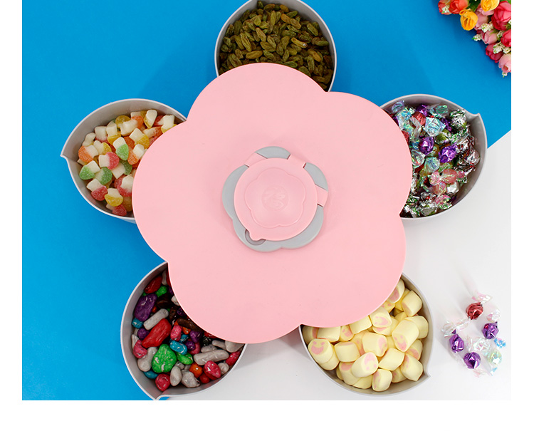 Trill Same item originality rotate Guohe candy With cover Nuts plate household Dried fruit boxes rotate Flower Fruit platein the Tableware , Tableware , Fruit bowl/Fruit plate/Hamper category - from Buy2taobao.com to provide professional Taobao agent buy service