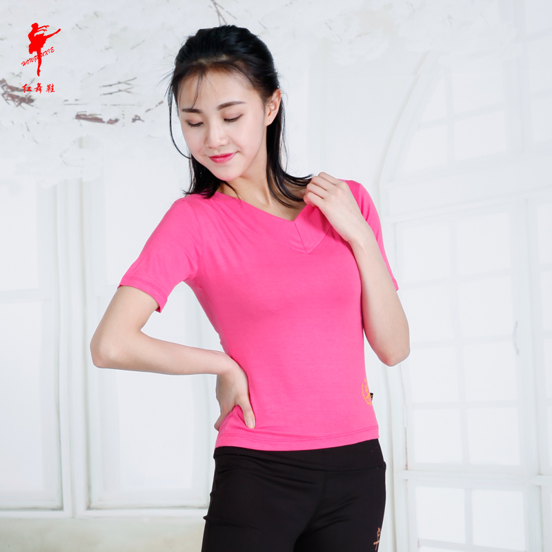 红舞鞋广场舞服装上衣短袖V领大码女成人舞蹈跳舞练功服35060|ruв категории движение/йога/фитнес/фанаты товаров, танец/аэробика/гимнастика, площади танец, площади танец. - от Buy2taobao.com для оказания профессиональной услуги покупки агента Taobao