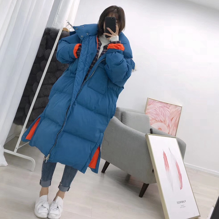 Dongdaemun Star Same item winter cotton-padded clothes fashion Hit color cotton-padded jacket Large Long Hooded Easy Cotton Jacketin the Women's clothing/Boutique , Large size women category - from Buy2taobao.com to provide professional Taobao agent buy service