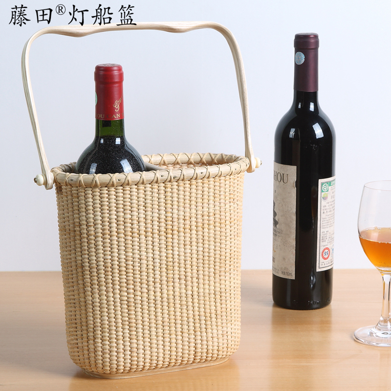 藤田正品特價紅酒手提禮品籃 純手工藤編織單雙支裝個性獨特 包郵在類目 餐飲具, 酒壺/酒杯/酒具, 酒盒中 - 來自Buy2taobao.com提供專業的淘寶代購服務
