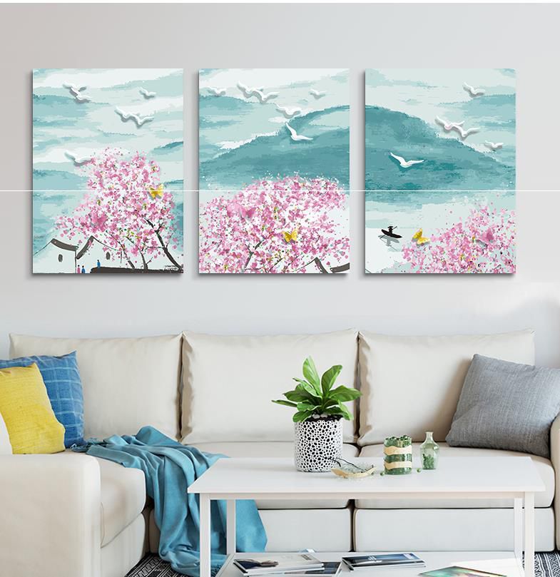 数字油彩画diy油画三联三拼画手工减压填色画客厅卧室风景装饰画在类目 家居饰品, 装饰画, DIY/数字油画中 - 来自Buy2taobao.com提供专业的淘宝代购服务