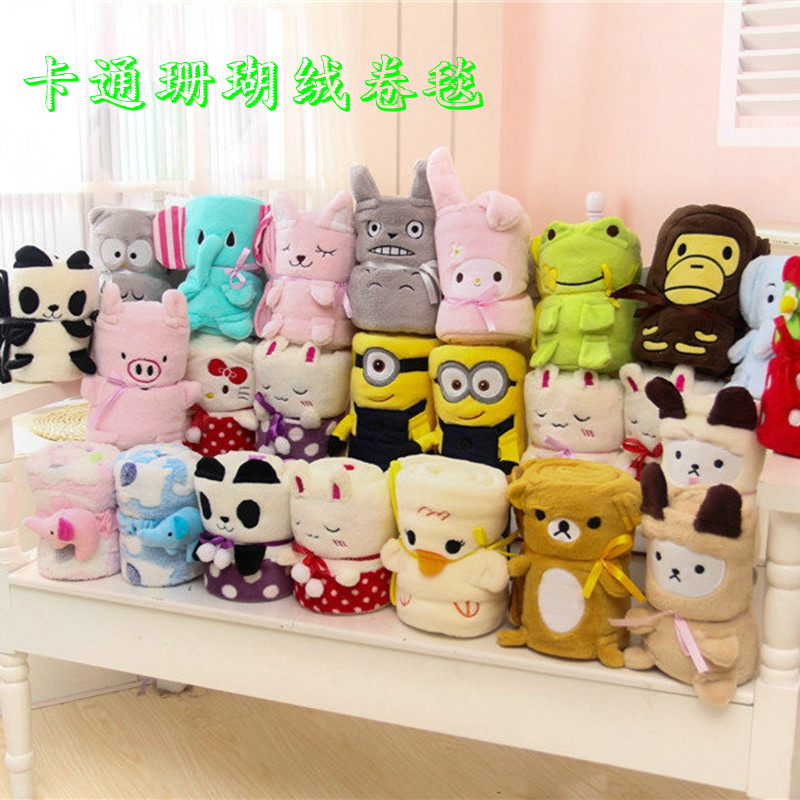 Cartoon Coral fleece blanket Animal blanket elephant panda On-board air-conditioning Blanket Children's Blanketsin the Bedclothes , Leisure blanket/Woolen blanket/Carpet category - from Buy2taobao.com to provide professional Taobao agent buy service