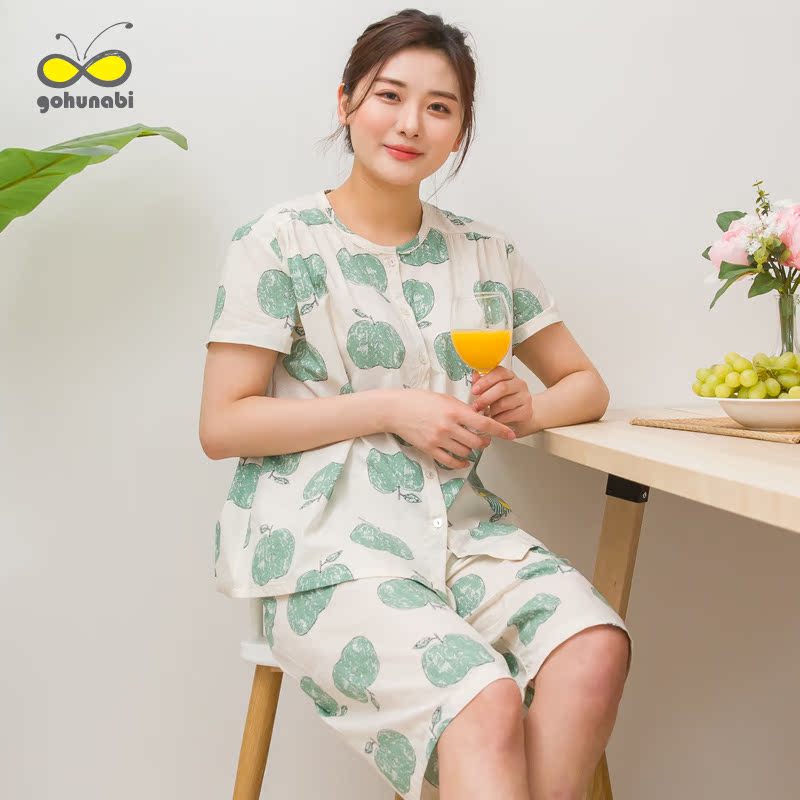 gohoona韩国纯棉睡衣2019夏季新品女士时尚全棉睡衣家居服套装|ruв категории Нижнее белье, пижама/домашнего костюм - от Buy2taobao.com для оказания профессиональной услуги покупки агента Taobao
