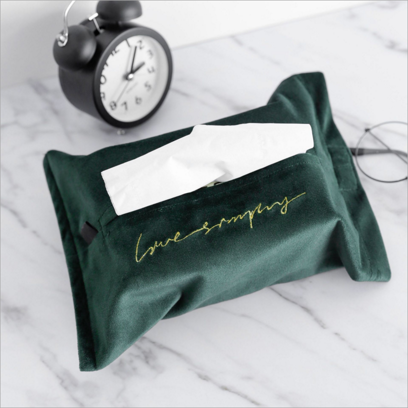 Northern Europe ins style Original Embroidery velvet Tissue box a living room household Tissue box Simplicity vehicle tissuein the Storage consolidation , Home Storage appliances , Pouch , Towel sets category - from Buy2taobao.com to provide professional Taobao agent buy service
