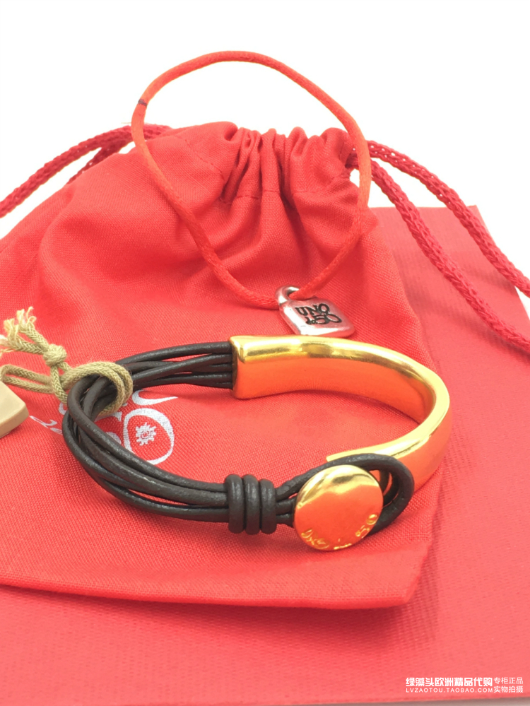 goods in stock Spain quality goods personality Pure handwork fashion Chaopai UNO DE 50 Gold-plated Leather Mosaic Braceletin the Jewelry/Diamond/Jade/Gold , Counter swarovski Crystal (New) , Bracelets category - from Buy2taobao.com to provide professional Taobao agent buy service