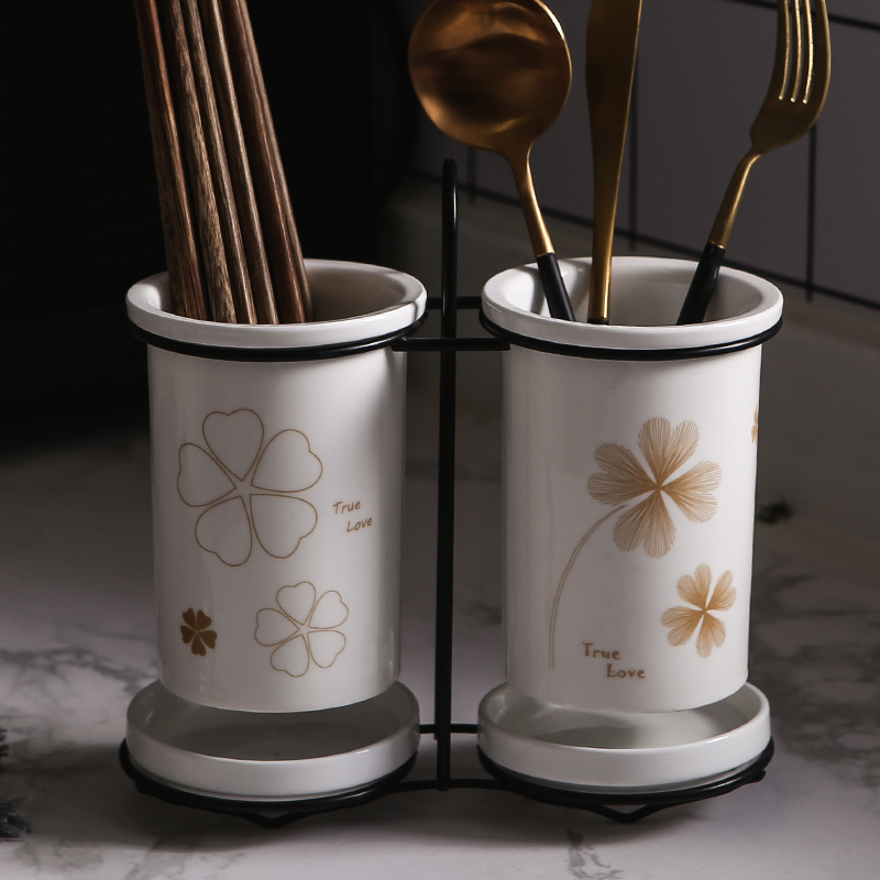 筷子筒陶瓷沥水家用筷子桶筷子盒北欧式收纳置物架筷笼筷筒筷子笼在类目 餐饮具, 餐具, 餐具笼/架中 - 来自Buy2taobao.com提供专业的淘宝代购服务