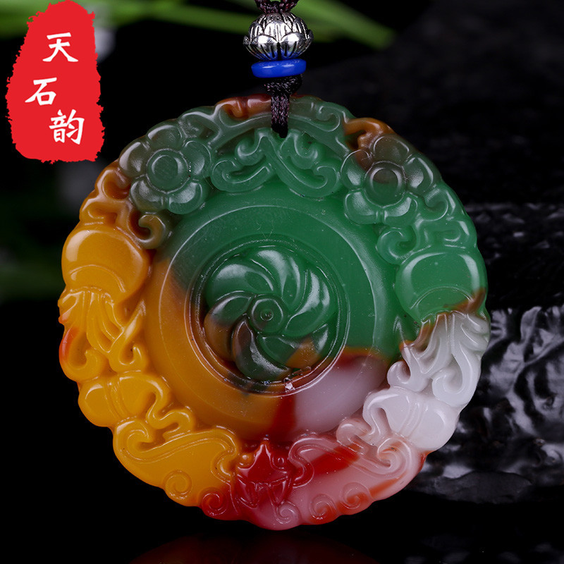 Jade Watkins Cai Yu Shilaiyunzhuan Pendant men and women Heliotrope Colorful agate jade Blossoming jadein the Accessories/Fashion Jewelry, Pendant/Pendant category - from Buy2taobao.com to provide professional Taobao agent buy service