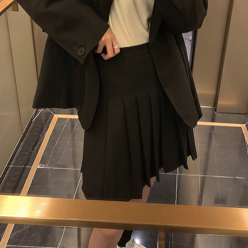 红人馆百褶半身裙女装春季新款2019韩版复古高腰A字裙百搭短裙子在类目 女装/女士精品, 半身裙中 - 来自Buy2taobao.com提供专业的淘宝代购服务