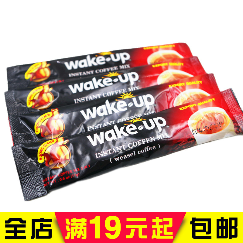 越南进口威拿貂鼠金装猫屎咖啡味wake-up三合一速溶17g 整袋包邮在类目 咖啡/麦片/冲饮, 速溶咖啡/咖啡豆/粉, 速溶咖啡中 - 来自Buy2taobao.com提供专业的淘宝代购服务