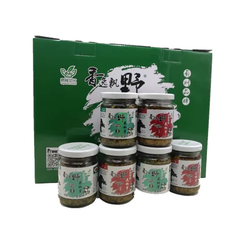 天津蓟县发货包邮香逸飘野花椒芽酱过春节礼品盒香辣和原味拌饭酱|ruв категории зерно риса/север и Юг сухих грузов/приправы, приправы/джем/салат, соус, соус приправы - от Buy2taobao.com для оказания профессиональной услуги покупки агента Taobao