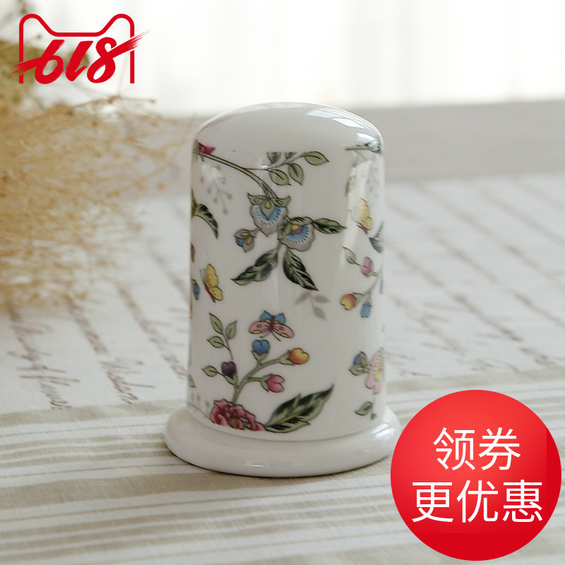 创意陶瓷骨瓷餐具中式餐厅牙签罐简约高档风牙签筒家用牙签盒|ruв категории посуда, посуда, вспомогательные фарфор, зубочистка цилиндра - от Buy2taobao.com для оказания профессиональной услуги покупки агента Taobao
