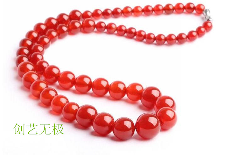 天然红玛瑙项链正品玉珠子特价原石玉器包邮女款玛瑙塔链通链项链在类目 饰品/流行首饰/时尚饰品新, 摆件中 - 来自Buy2taobao.com提供专业的淘宝代购服务