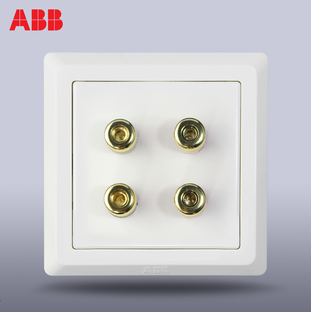 ABB开关面板86型墙壁开关插座德逸雅白二位四孔音响插座AE342|ruв категории электронный/электрик, розетка, аудио разъемом - от Buy2taobao.com для оказания профессиональной услуги покупки агента Taobao
