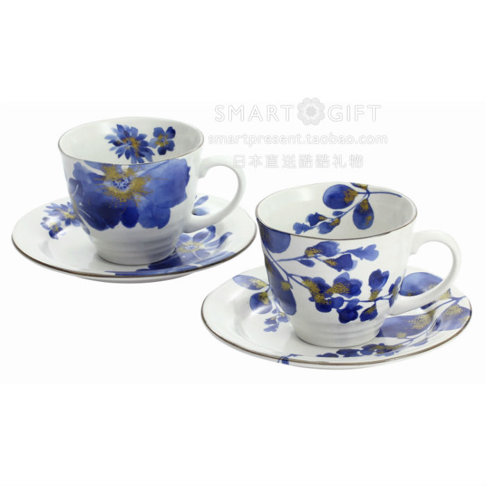 A gentle wind Japanese Blue and white porcelain glass suit Mino Hand drawn Coarse pottery style Mug Tanabata Couples Cupin the Tableware , Coffee , Mug category - from Buy2taobao.com to provide professional Taobao agent buy service
