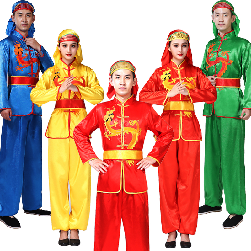 秧歌服男2019新款女成人套装中老年腰鼓锣鼓打鼓演出舞龙舞狮服装|msdalam kategori Butik wanita / wanita, pakaian/pakaian kebangsaan/peringkat pakaian, pakaian kebangsaan/pakaian - dari Buy2taobao.com untuk memberikan perkhidmatan ejen Taobao profesional membeli