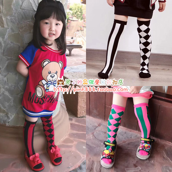 现货 黑超奶嘴 定制款 儿童袜子长筒袜高筒袜过膝盖 三双一组3色|ruв категории Детская одежда, носки (детей в возрасте 0 - 16) - от Buy2taobao.com для оказания профессиональной услуги покупки агента Taobao