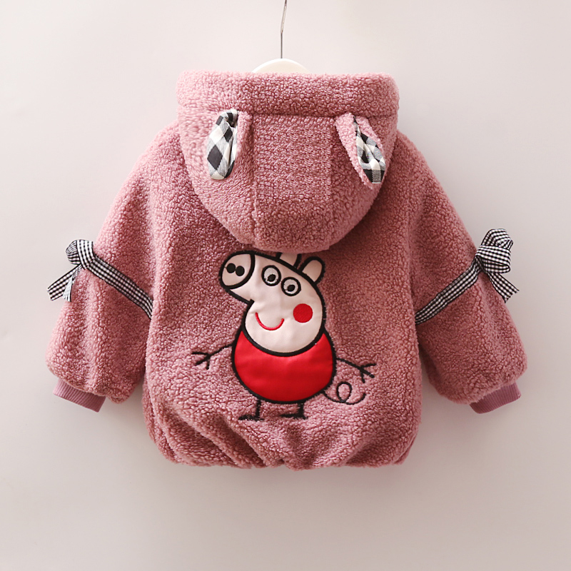 Female baby coat 2019 new pattern 1-2-3-4 Korean Edition Spring and autumn season Plush thickening princess Western style Girlsin the Children/Baby/Family fitted , Coat/Jacket/Overcoat , Ordinary jacket category - from Buy2taobao.com to provide professional Taobao agent buy service