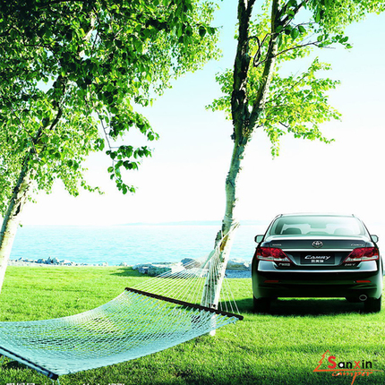 户外休闲吊床沙滩吊床150股棉线吊床加粗网状秋千 带木棍悠悠床|msdalam kategori luar/Mountaineer/Camping/Aksesori perjalanan, Perabot luaran, Hammock - dari Buy2taobao.com untuk memberikan perkhidmatan ejen Taobao profesional membeli