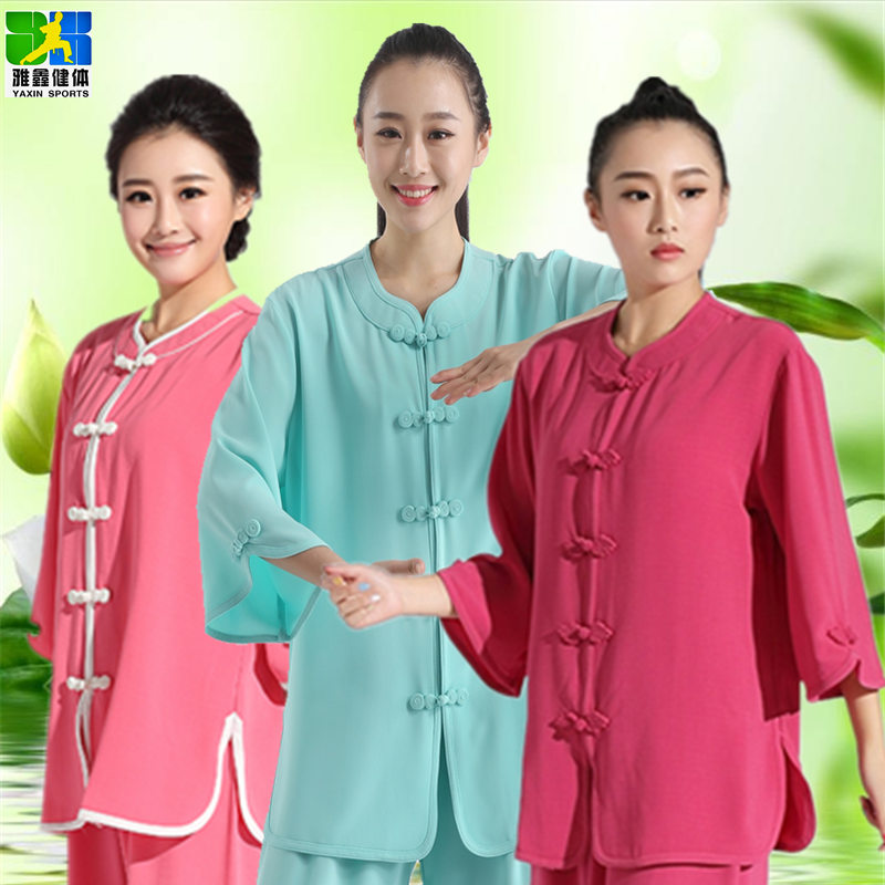 Ya Xin Dragon Fist men and women A summer Cotton and hemp Short sleeved Western Short. Middle and old age Tai Chi clothes High elastic hemp 24 Colored martial suitin the Sports/Yoga/Fitness/Fans supplies , Taekwondo/Wushu/Fight , Tai Chi , Tai chi clothing category - from Buy2taobao.com to provide professional Taobao agent buy service