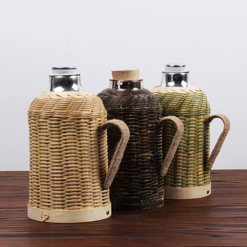Bamboo Thermos bottle Open bottle Bamboo Thermos bottle Portable Little Warm Retro Hot water bottle Shell Tearoom clubin the Tableware , Cup/Cups/Kettle , Thermos category - from Buy2taobao.com to provide professional Taobao agent buy service