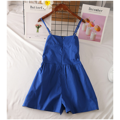 淘淘衣裳 夏季修身短裤纯色抹胸薄款吊带连体裤女潮 56844