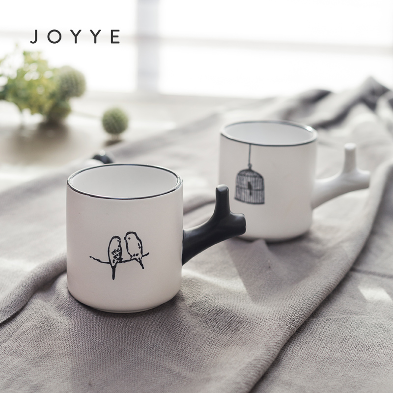 Joyye 手绘情侣杯子一对个性马克杯小茶杯浓缩咖啡杯套装创意礼品|msdalam kategori pinggan mangkuk, kopi, cawan kopi - dari Buy2taobao.com untuk memberikan perkhidmatan ejen Taobao profesional membeli