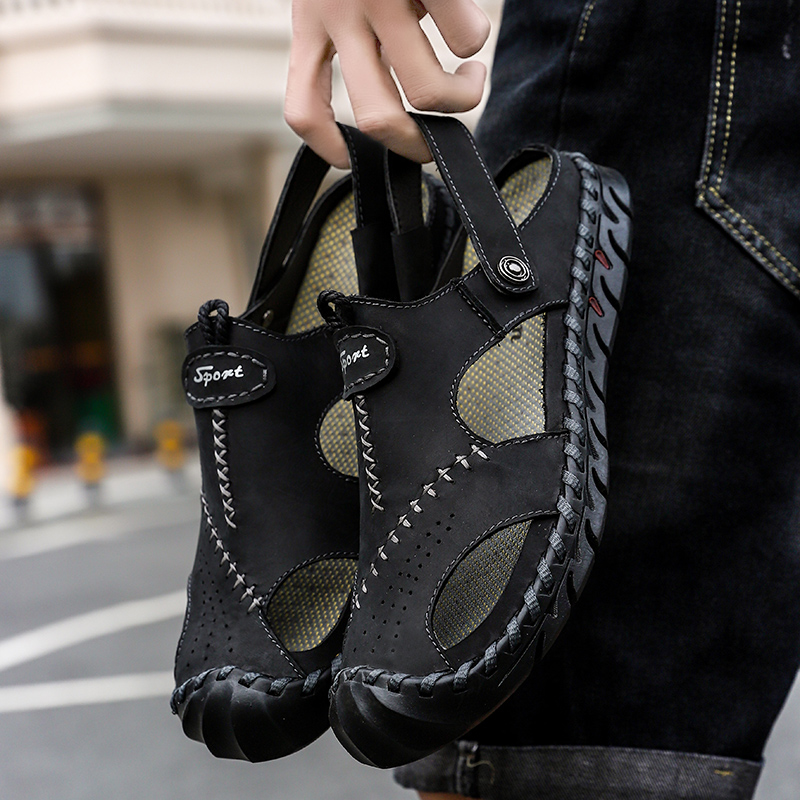 summer new pattern The first layer cowhide sandals Soft surface ventilation non-slip outdoors leisure time Beach shoes genuine leather shoesin the Men's Shoes, Sandals category - from Buy2taobao.com to provide professional Taobao agent buy service