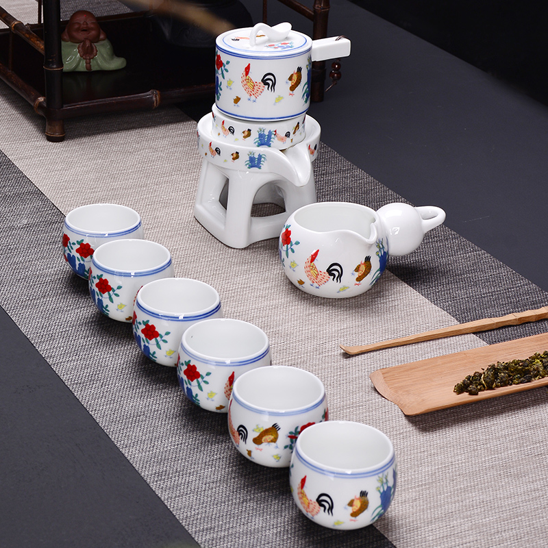 tea set suit household Anti scald Stone mill originality ceramics teapot Kung Fu Cup fully automatic Lazy man Tea makersin the Tableware , Tea set , Kung Fu Tea category - from Buy2taobao.com to provide professional Taobao agent buy service