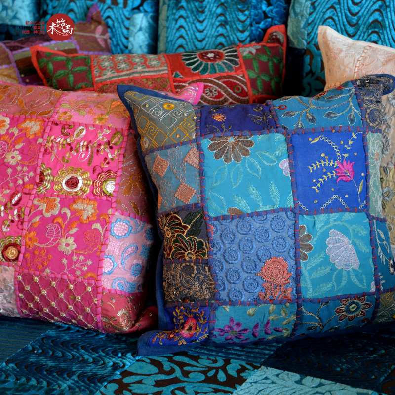 India Imported Pillows Cushion manual Embroidery Pack Pillowcase Duck Inner core New products Special Offerin the Home Fabric , Pillow/Pillow category - from Buy2taobao.com to provide professional Taobao agent buy service