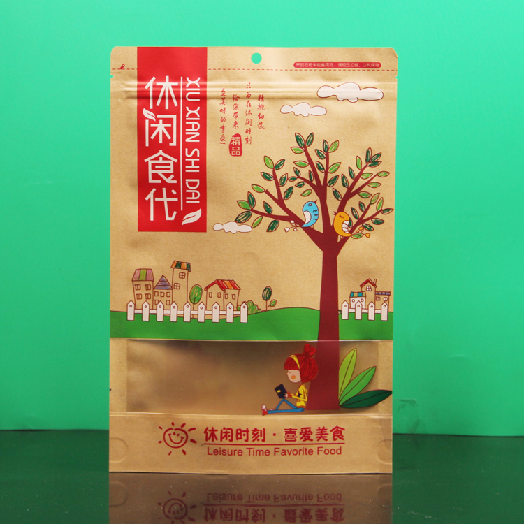 休闲食品瓜子包装袋炒货牛皮纸零食自封自立红枣坚果开窗食品100在类目 办公设备/耗材/相关服务, 包装设备/标牌及耗材, 礼品袋/塑料袋中 - 来自Buy2taobao.com提供专业的淘宝代购服务