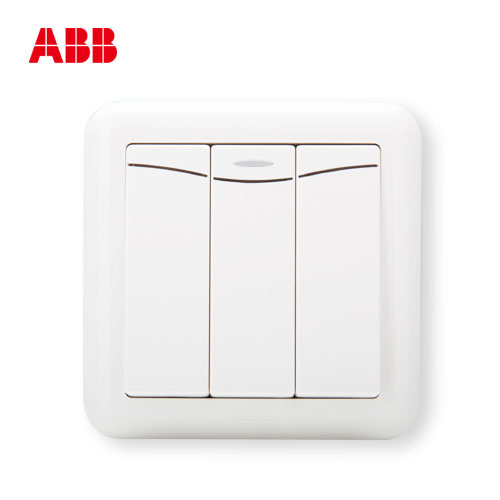 ABB开关插座面板abb插座德静系列三联/三位/三开双控带LED灯AJ166在类目 电子/电工, 开关, 双控开关中 - 来自Buy2taobao.com提供专业的淘宝代购服务