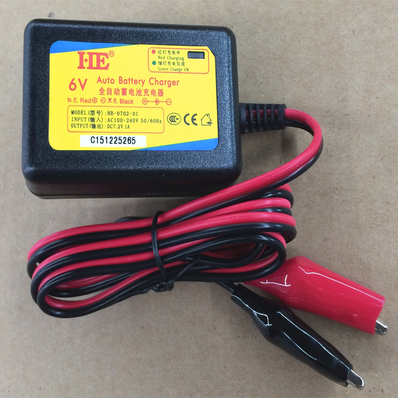 HE牌6V蓄电池充电器6V4AH7AH童车蓄电池充电器7.2V1A智能电瓶充电在类目 五金/工具, 蓄电池, 起动型中 - 来自Buy2taobao.com提供专业的淘宝代购服务