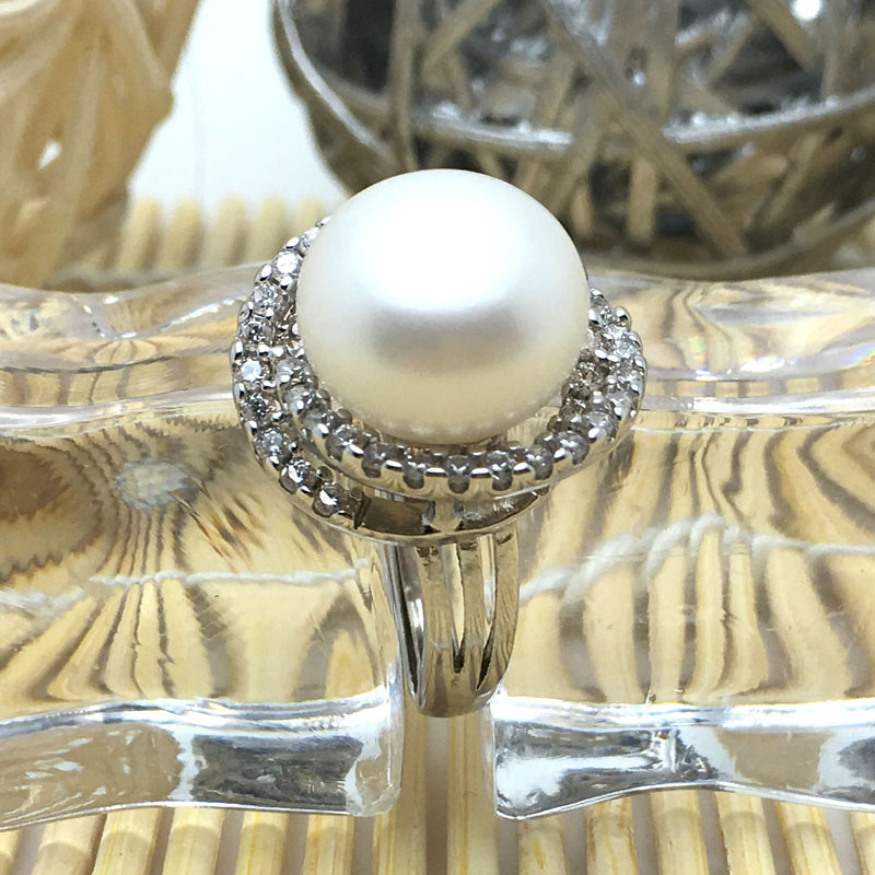 natural 13-14mm Strong light Full white Freshwater pearl rings S925 quality goods adjustin the Jewelry/Diamond/Jade/Gold , Natural pearls (New) , Bracelets category - from Buy2taobao.com to provide professional Taobao agent buy service